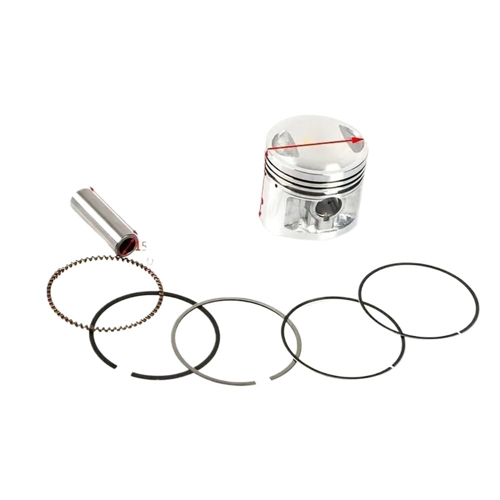 56,5 mm Kolben, 62 mm Ring, 15 mm Stift, kompatibel mit CG125 CG150 CG200 Motorrad-Motor-Ersatzteil(CG125) von VbCLKG