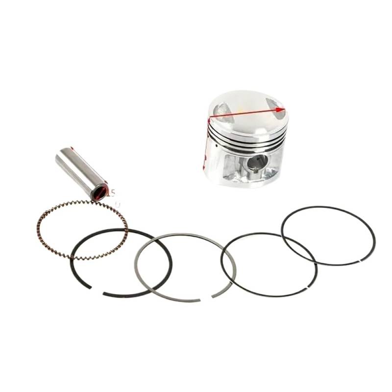 56,5 mm Kolben, 62 mm Ring, 15 mm Stift, kompatibel mit CG125 CG150 CG200 Motorrad-Motor-Ersatzteil(CG125) von VbCLKG