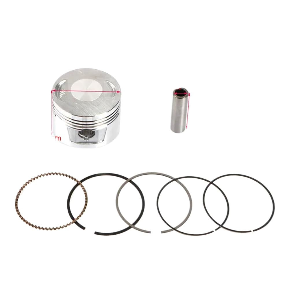 56,5 mm Kolben, 62 mm Ring, 15 mm Stift, kompatibel mit CG125 CG150 CG200 Motorrad-Motor-Ersatzteil(CG150) von VbCLKG