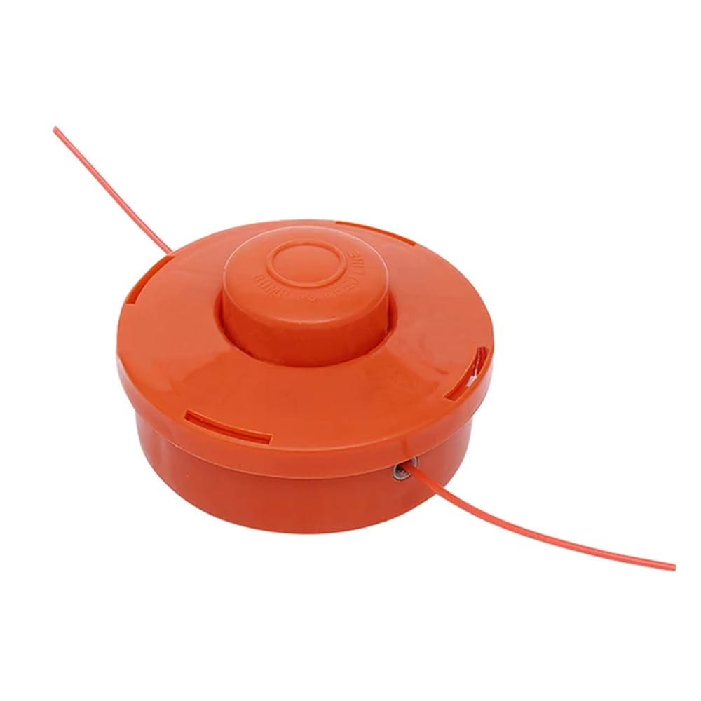 Adapter Kompatibel mit Benzinkopf, Dual-Drahtspule, kompatibel mit Rasenmäher, Jäten, Schneiden, Haushalt, Gartengeräte(Orange) von VbCLKG