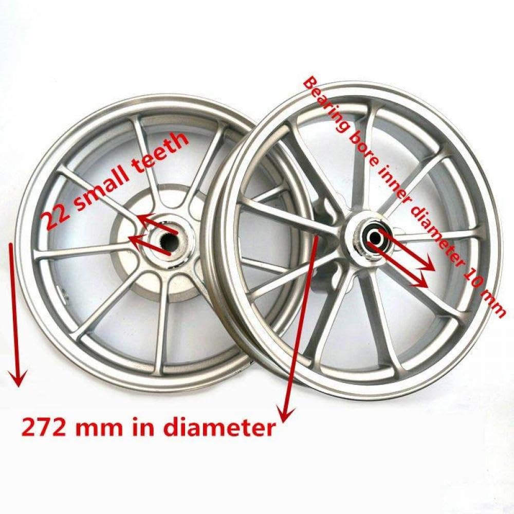 Aluminium-Vorder- und Hinterradfelgen mit Scheibenbremse Kompatibel mit DIO18 28 ZX34 35 38 56 Z4 kompatibles Motorradrad(B) von VbCLKG