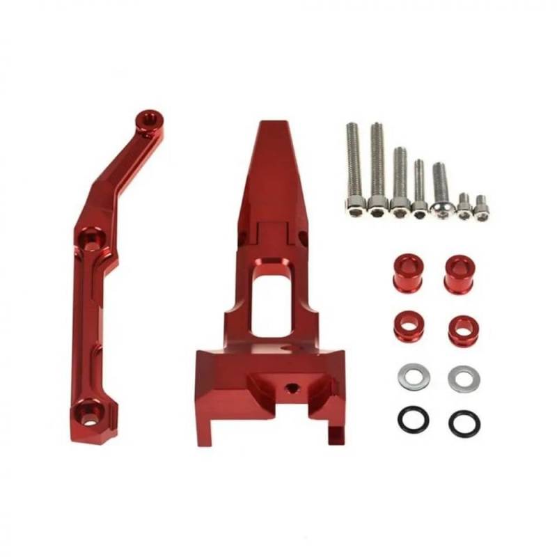 Lenkungsdämpferstabilisator mit Montagehalterungssatz, kompatibel mit MT-09 Tracer-Modellen 2015 2016 2017(Red bracket) von VbCLKG