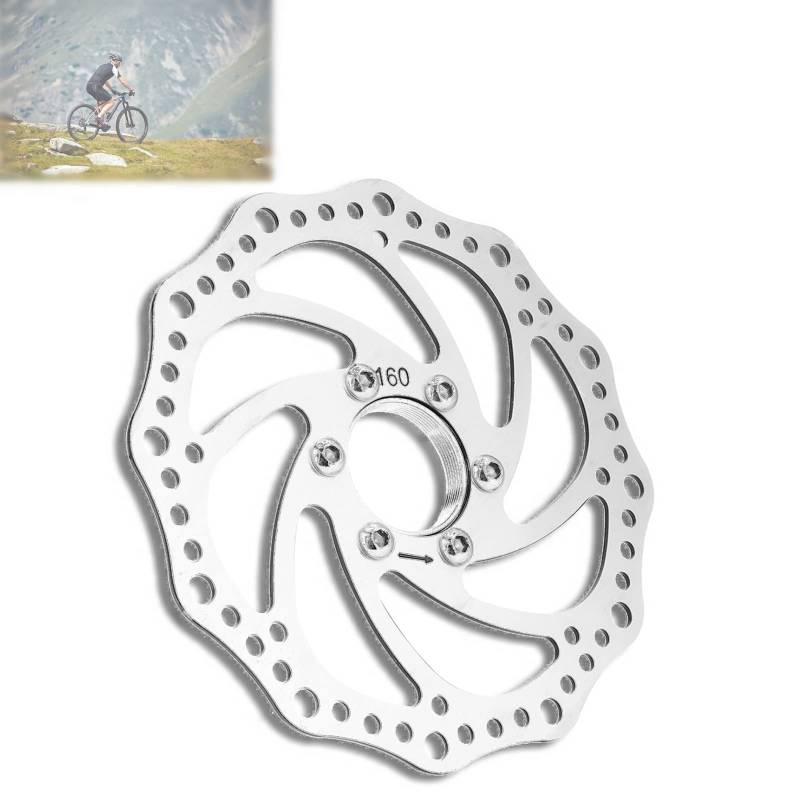 Bike Brake Disc 160mm Gewinde Naben Edelstahl Bremsscheibe Rotor Flansch Adapter mit 6 Schrauben für die meisten Renn Mountainbike BMX von VBESTLIFE