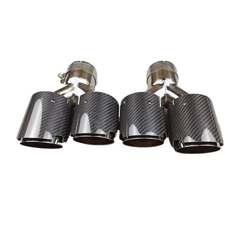 Auto Auspuffrohr Endrohr 1 Paar Einlass 63mm Y Auspuff Tipps 304 Edelstahl Für Autos Tuning Schalldämpfer Düsen Auspuffrohre Auto Auspuffspitze(IN 54 Out 76 MM) von Vdifsvb