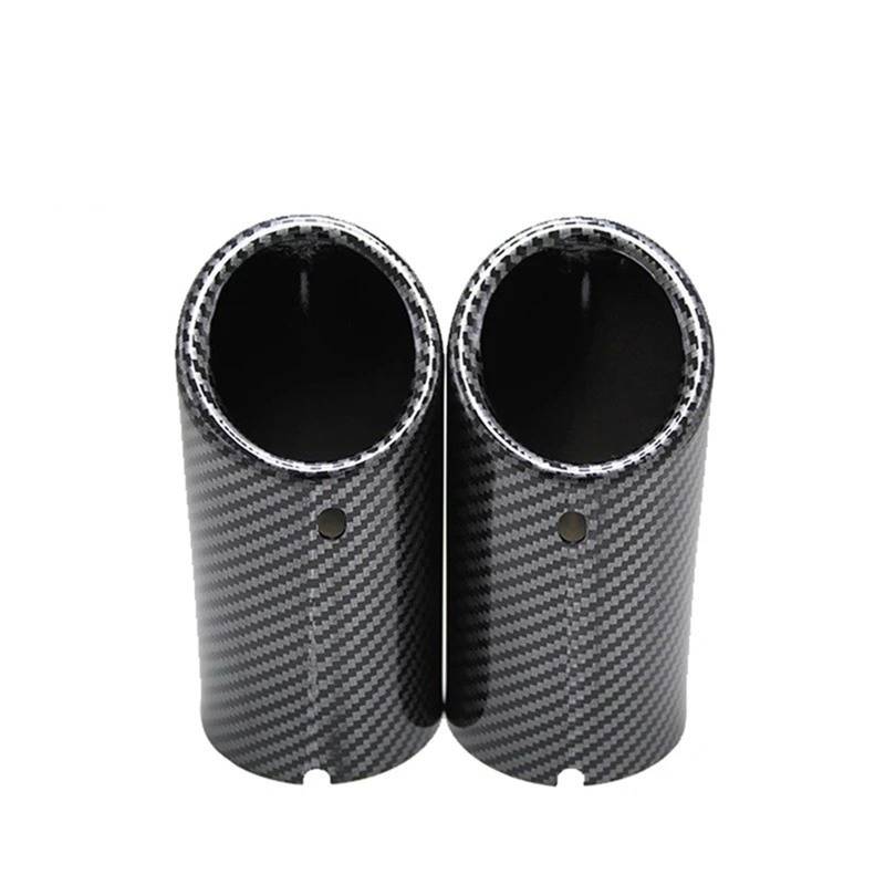 Auto Auspuffrohr Endrohr 2 Stück Für A4 B8 Für A3 8V 8P Für A1 Für Q5 Für A5 Auto Auspuffrohr Schalldämpfer Spitze Abdeckung Auto Auspuffspitze(2Piece Carbon Fiber) von Vdifsvb