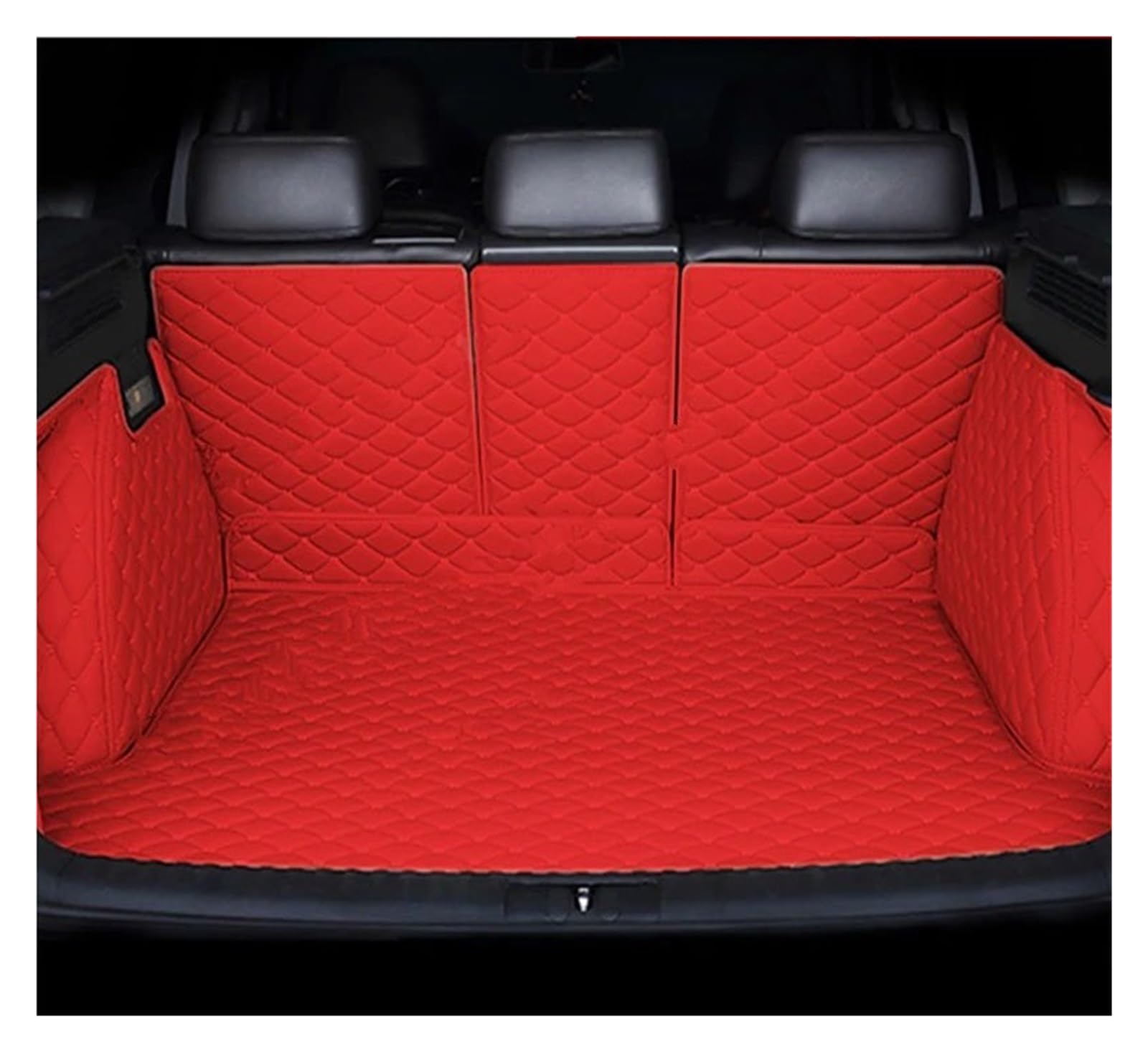 Kofferraumschutz Für CR-V Für CRV Für CR V 2023 2024 2025 Leder Auto Hinten Stamm Matten Wasserdicht Pads Fach Teppich Schlamm Tapis Kofferraum Schutzmatten(Racing Red-B) von Vdifsvb