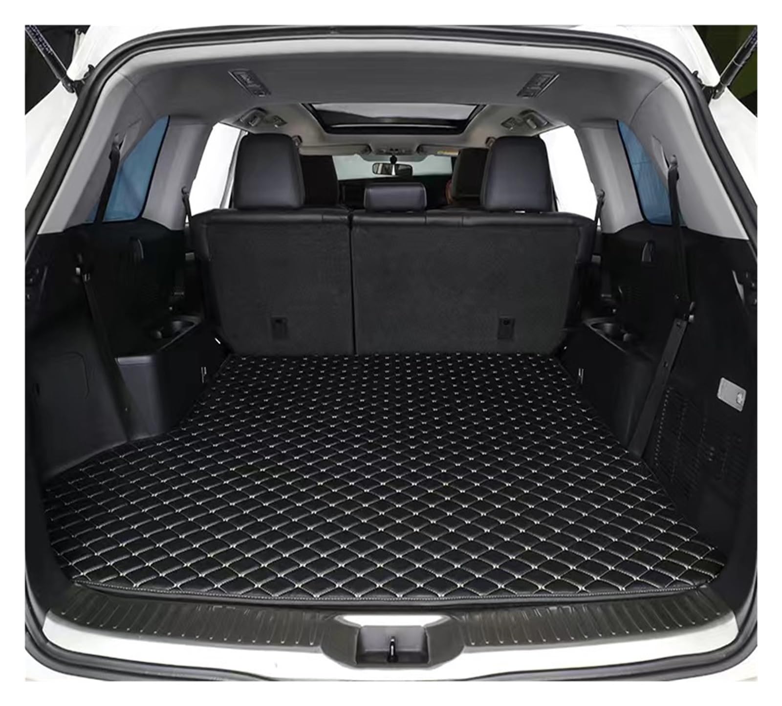 Kofferraumschutz Für Jeep Für Grand Für Cherokee WK2 Auto Stamm Matten Auto Boot Leder Protector Pads Kofferraum Schutzmatten(D) von Vdifsvb