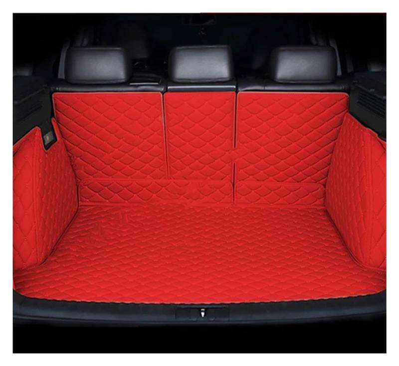 Kofferraumschutz Für Kia EV6 CV 2022 2023 2024 Leder Kofferraum Lagerung Pad Auto Hinten Stamm Matten Auto Matte Kofferraum Schutzmatten(Racing Red-B) von Vdifsvb