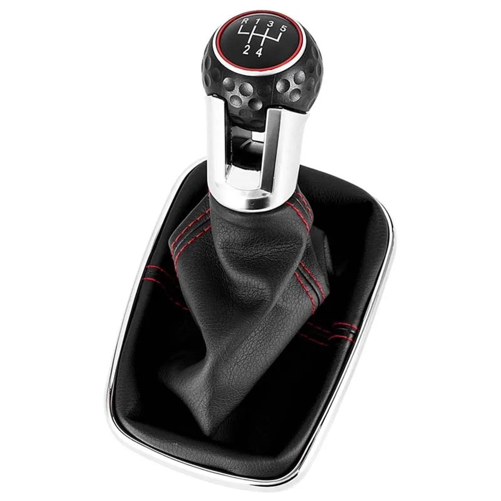 Schalthebel Knopf Für VW Für Golf Für Bora Für Jetta GTI MK4 Auto 5/6 Geschwindigkeit 12mm Schaltknauf Hebel Shifter Gaiter Boot Schaltknauf(12MM 5 Speed) von Vdifsvb