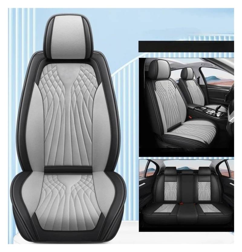 Vdifsvb Autositzbezüge Für Cadillac Für XT5 Für XT4 Für XT6 Für ATSL CT4 CT5 CT6 CT Für Cts All Inclusive Auto Leder Sitzbezug Auto Sitzbezüge(Gray Black) von Vdifsvb