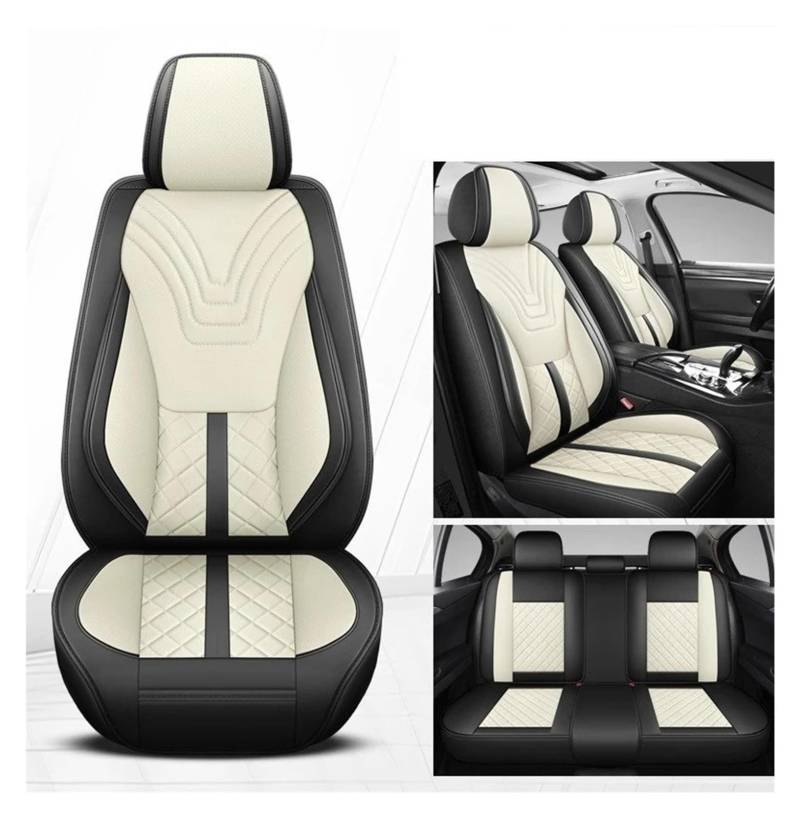 Vdifsvb Autositzbezüge Für Haval Alle Modelle Für Haval Für Hover F7 F5 H6 H7 H5 H8 H9 M6 H2S H1 H2 Universal Leder Auto Sitz Abdeckung Auto Sitzbezüge(Black White) von Vdifsvb