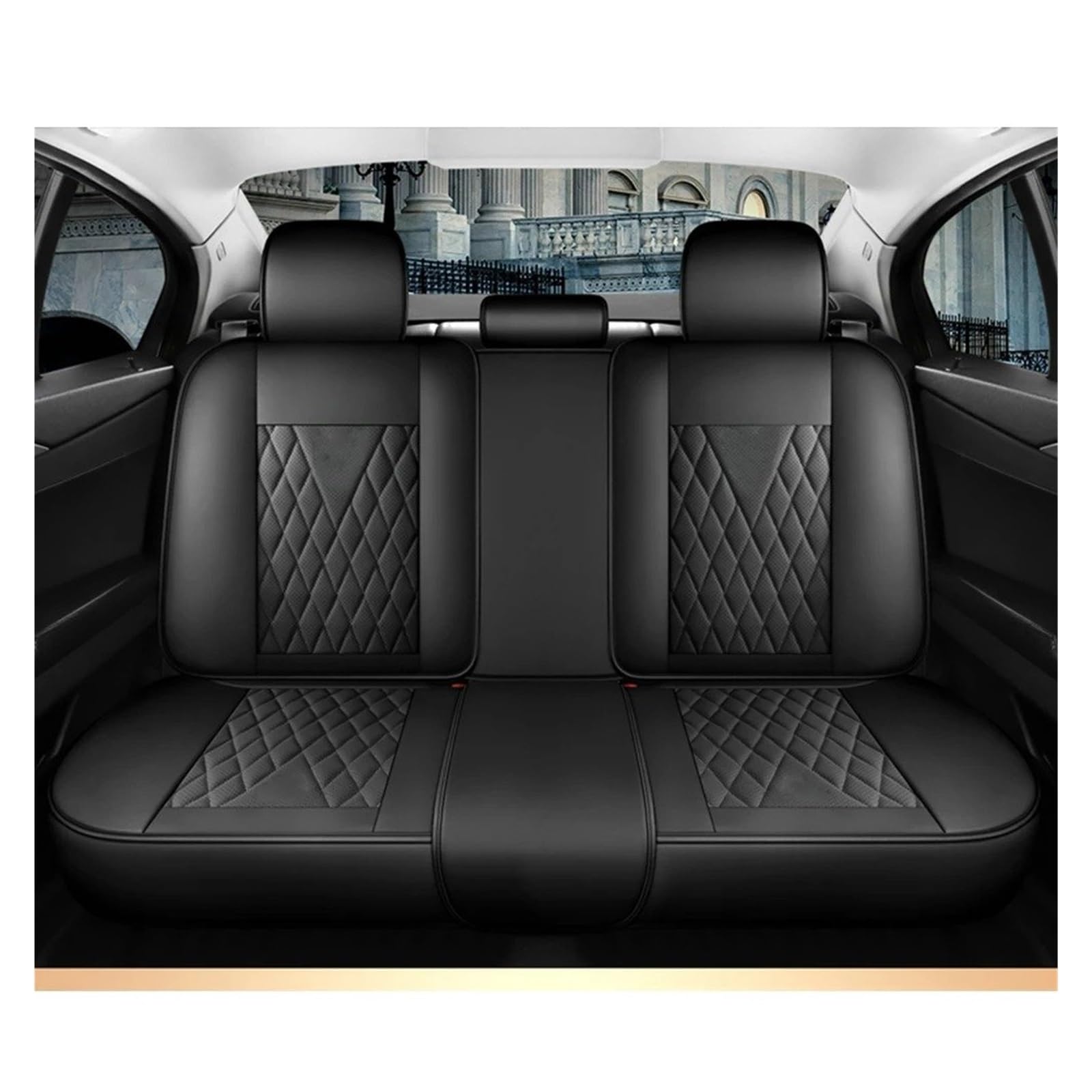 Vdifsvb Autositzbezüge Für Jeep Für Cherokee WK2 WJ 2004 2014 Für Patriot Für Wrangler Für Compass 2007 2019 Für Renegade Für Grand Autositzbezug Auto Sitzbezüge(Black Rear) von Vdifsvb