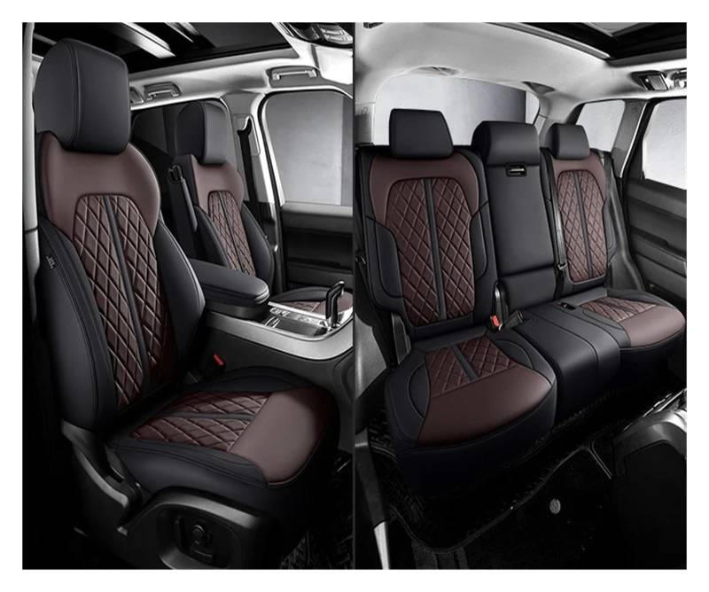 Vdifsvb Autositzbezüge Für Volvo Für Xc90 Für V60 Für S60 V40 C30 C70 S80 Xc40 Für Xc60 Autositzbezüge Auto Sitzbezüge(5Piece-Black Coffee) von Vdifsvb