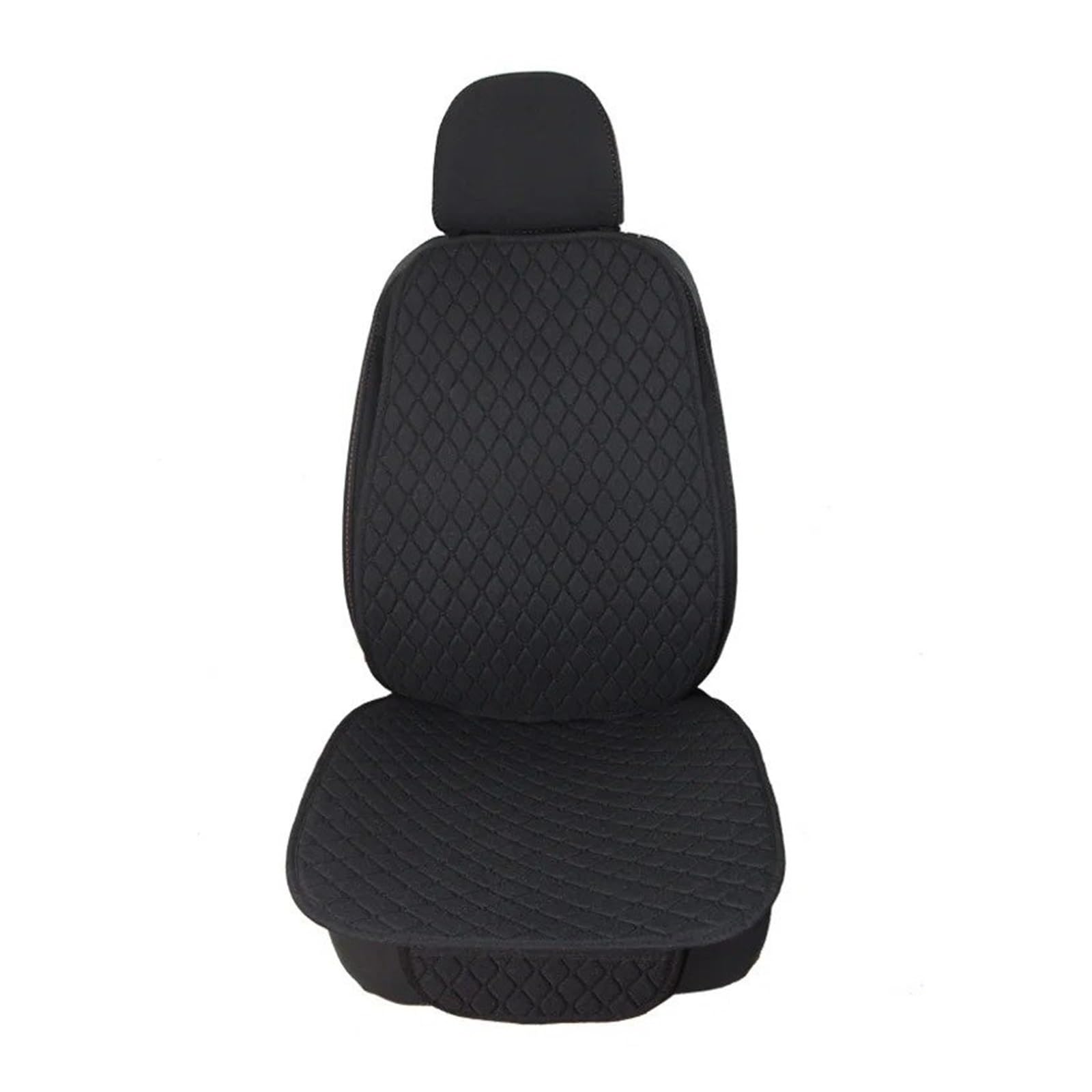 Vdifsvb Autositzbezüge Universal Autositzbezug Schutz Auto Vorne Hinten Rückenlehne Leinen Sitzkissen Pad Automotive Interior Truck SUV Van Auto Sitzbezüge(1 Front Black) von Vdifsvb