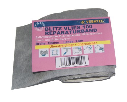 Vebatec Blitz Butyl Reparaturband aus Vlies 100 mm / 1,5 m von Vebatec