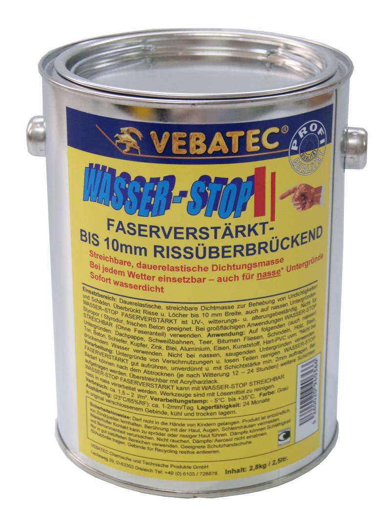 Vebatec Wasser-Stop faserverstärkt 2,8kg von Vebatec