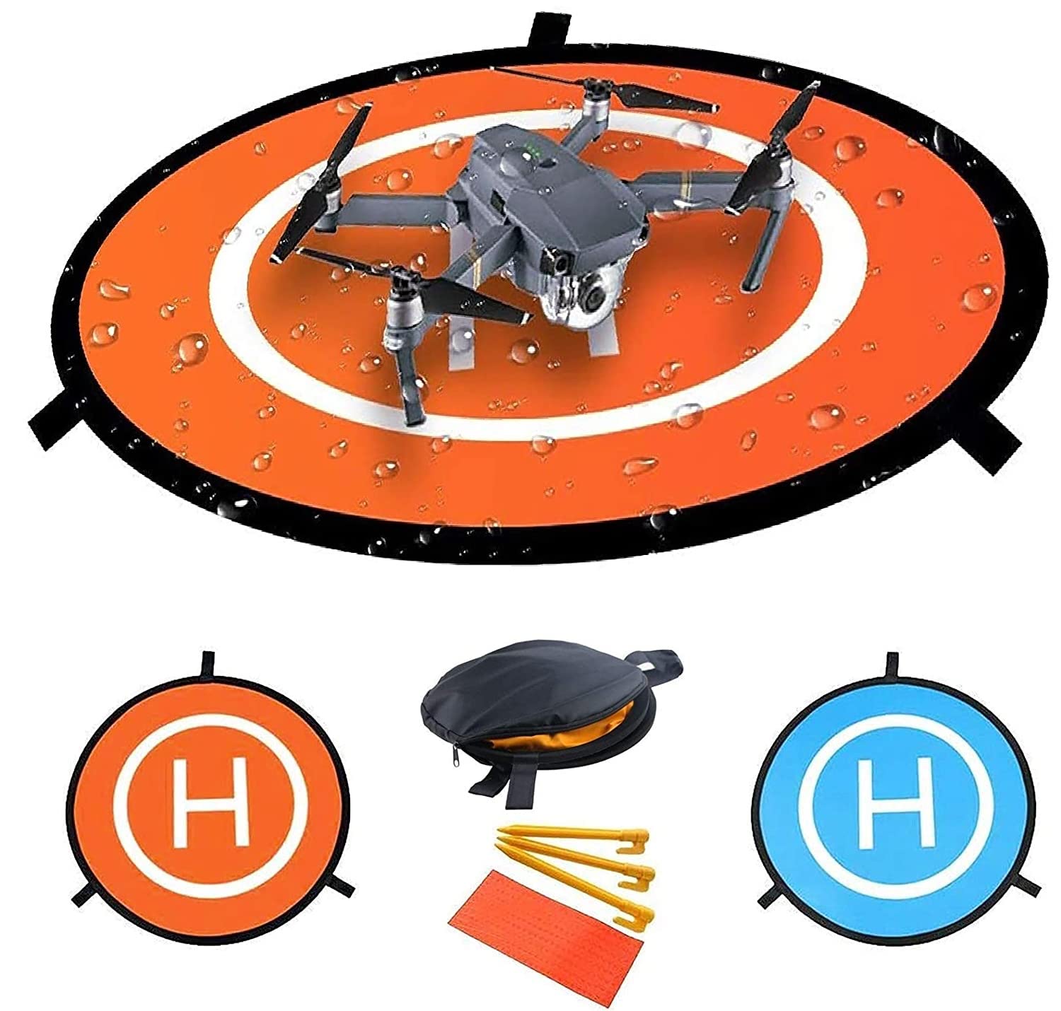 Vebetter Drone Landing Pad, Tragbare Faltbare Landing Pads,Wasserdicht Doppelseitig Drohnen Landeplattform,Universal Foldable Drohnen Landeplatz für DJI Air 2S,DJI FPV,Mavic Mini 2,Mavic Air 2,Mavic 2 von Vebetter