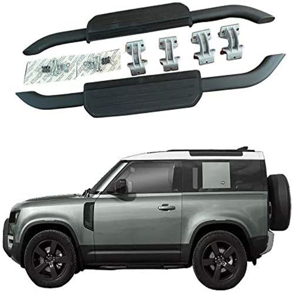 All Black Running Board Fits for LR Defender 90 L663 2D 2020 2021 2022 aluminum side step protect side bar side chairs von VeeBrite