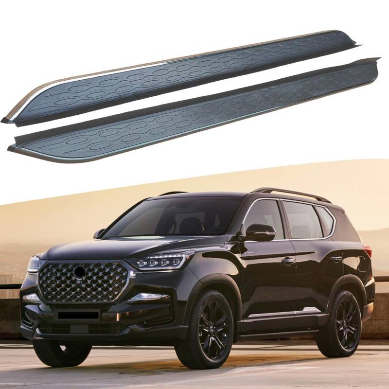 Trittbrett passend für Ssang Yong Rexton G4 2018–2024 Seitenstufe Nerf Bar mit Hardware von VeeBrite