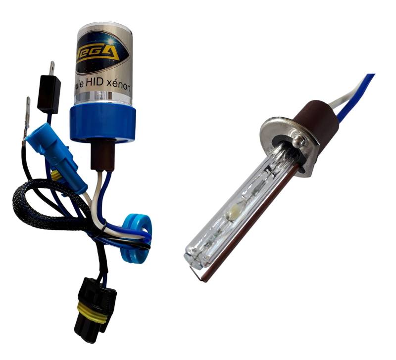 1 x HID Xenon Lampe Marke Francaise Vega® H1 5000K 55 W mit gebogenem Sockel von Vega