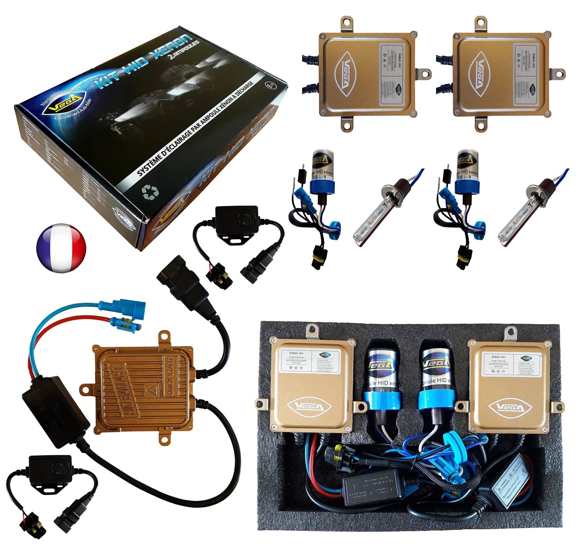 H1 H1 8000 K 55 W Canbus Fehlerschutz ODB Design ASIC Leuchtmittel mit Metallsockel von Vega