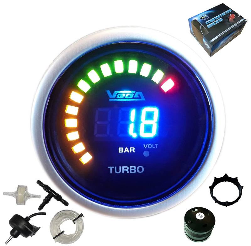 Vega - Turbo-Druckmanometer, 1 bis 2 bar, digital und LED, 52 mm, französische Marke von Vega