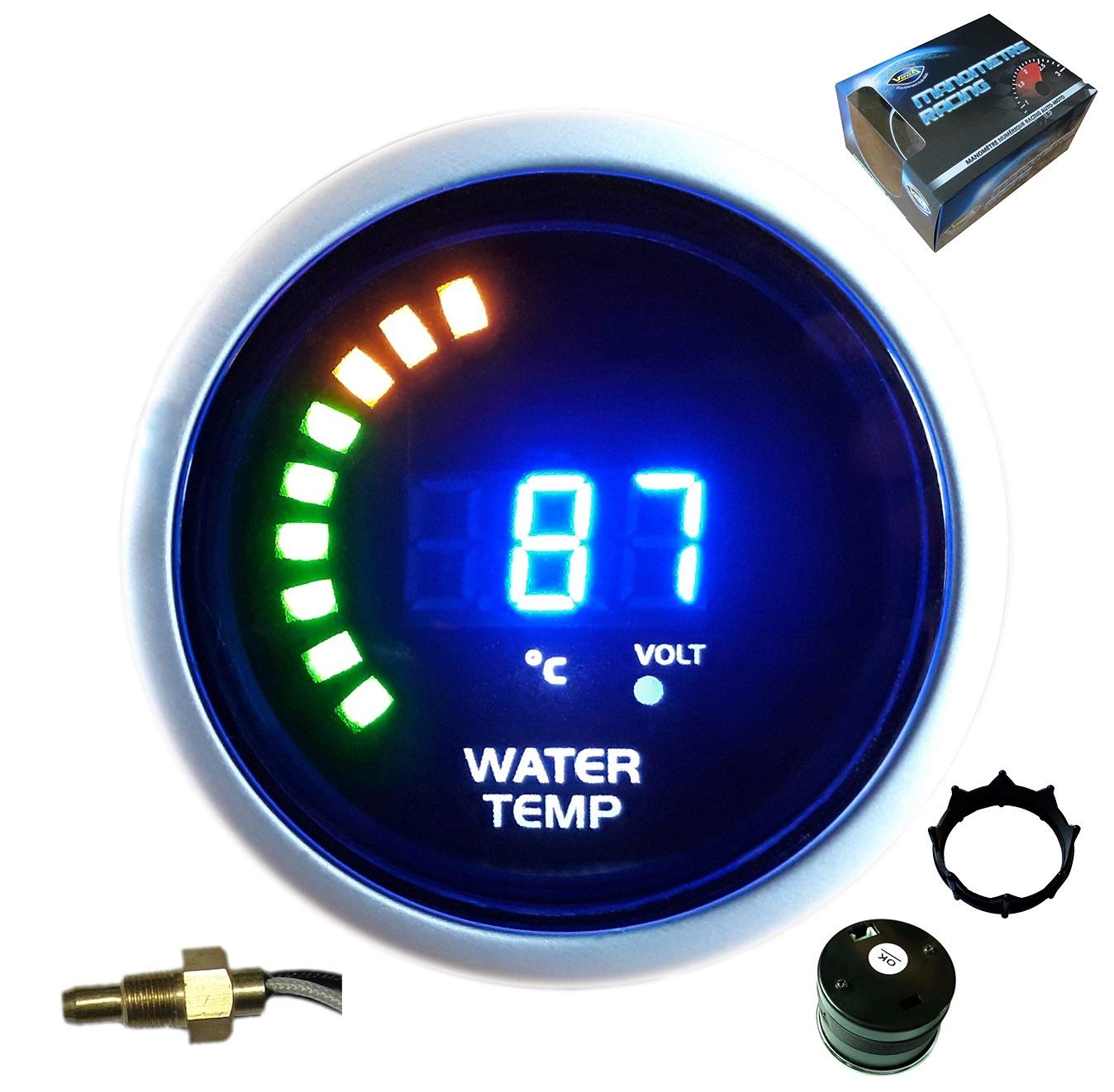 Vega® Manometer für Wassertemperatur 20 – 150 °C, digitale Anzeige und LEDs, 52 mm, französische Marke von Vega