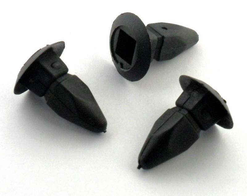 10 x Kunststoffeinsätze/-tülle für Nummernschilder, Schraubmontageneinsatz, passend für 8-x-8-mm-Löcher von Vehicle Clips