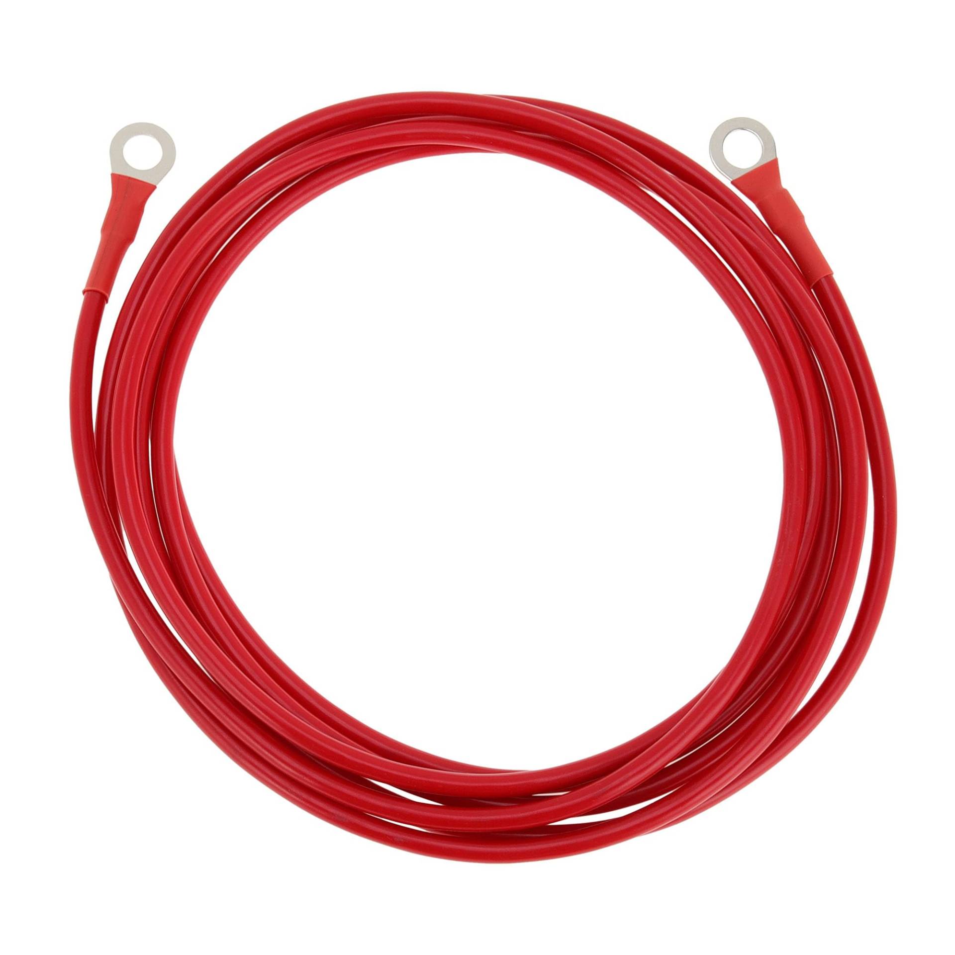 VekAuto 1 Stück Batterie-Wechselrichterkabel 10 AWG Gauge 9FT 5/16" Lug Batteriekabel Universal für Auto Fahrzeug Boot Wohnmobil Solar verzinntes Kupfer Rot von VekAuto