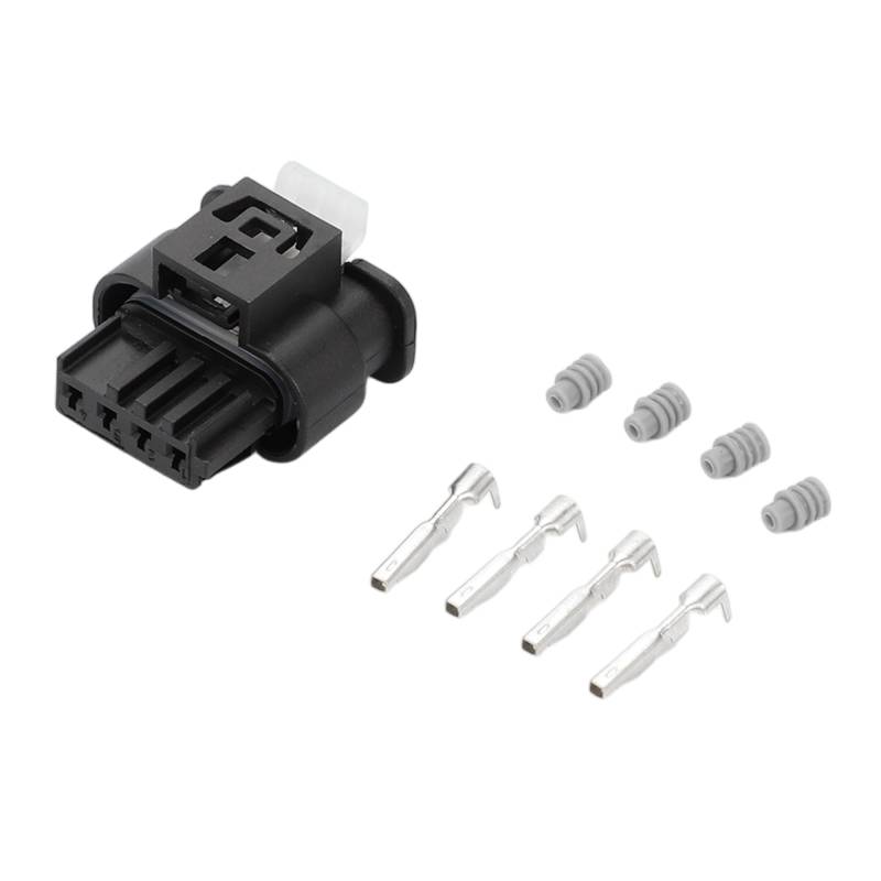 VekAuto 4 Pin Mass Air Flow Sensor Stecker Stecker Kit Kompatibel für BMW, Wasserdichter 1,2 mm Serie Kunststoff Schwarz Weiblicher Drahtanschluss Stecker. von VekAuto