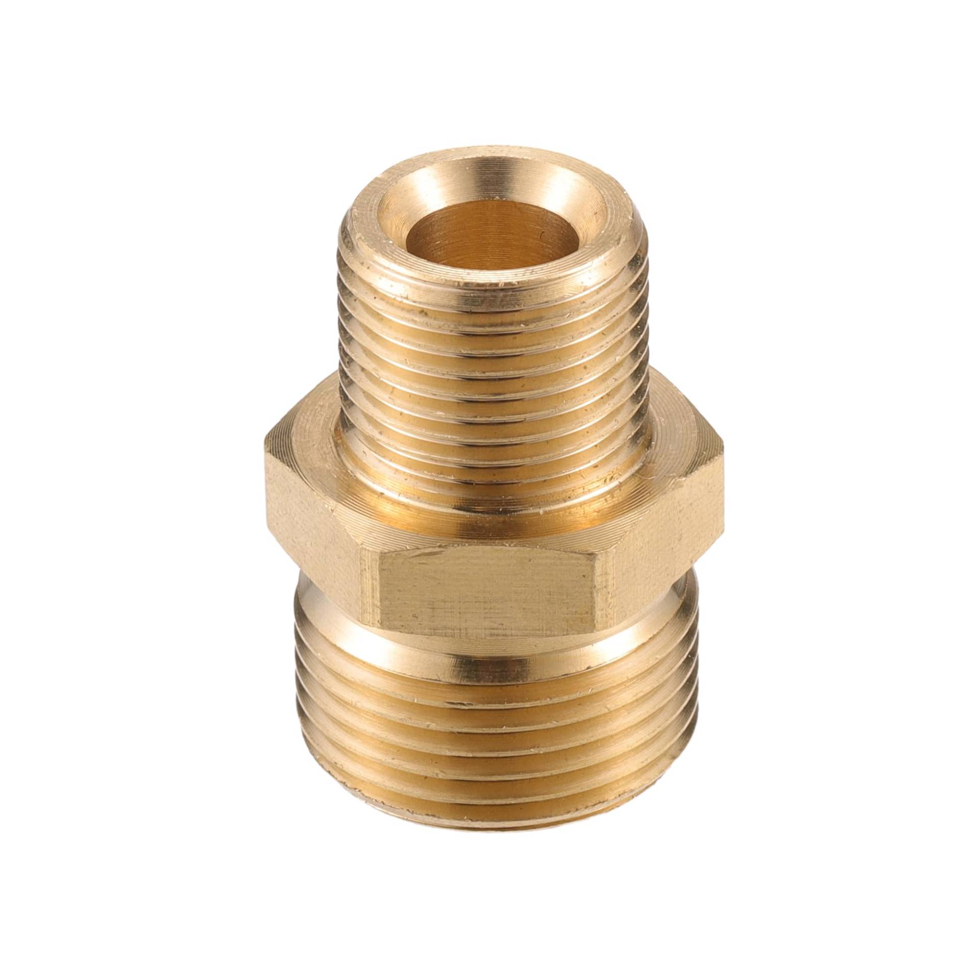 VekAuto Hochdruckreiniger-Anschluss, 16mm G3/8" zu M22x1.5 männlicher Adapter aus Messing Schraubenschlauchanschluss Universal für Hochdruckreiniger in Kupferton von VekAuto