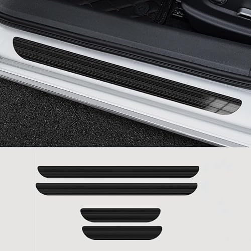 4 StückAuto Edelstahl Türschweller Protector Für BMW 1er 2 (II) F20/F21 I 2015-2018 2019, Edelstahl Rutschfestes Anti-Kratz Außentürschwellen Willkommenspedal(Black) von Velquioxyn