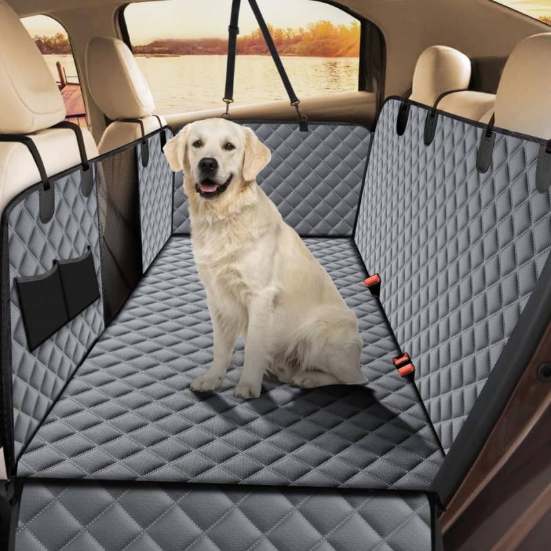 Velquioxyn Hundedecke Auto Rückbank für Ford Galaxy 3/III (ab Bj.2007), Hunde Autositz Rückbank Wasserdicht Kratzfest rutschfest Hundematte für Auto Rücksitzbank(Gray) von Velquioxyn