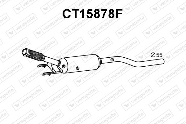 Ruß-/Partikelfilter, Abgasanlage Veneporte CT15878F von Veneporte