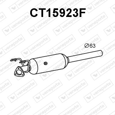 Ruß-/Partikelfilter, Abgasanlage Veneporte CT15923F von Veneporte