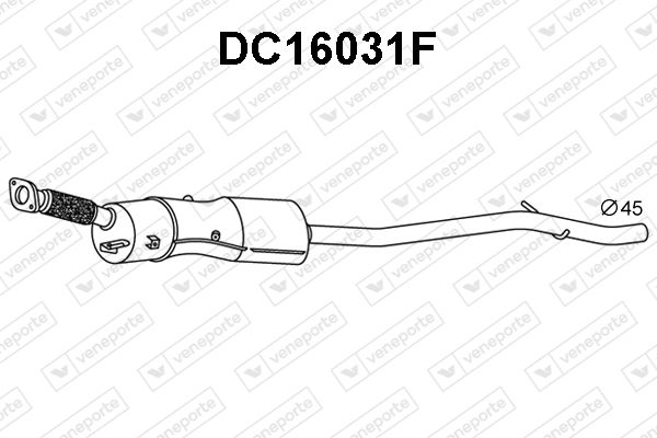 Ruß-/Partikelfilter, Abgasanlage Veneporte DC16031F von Veneporte