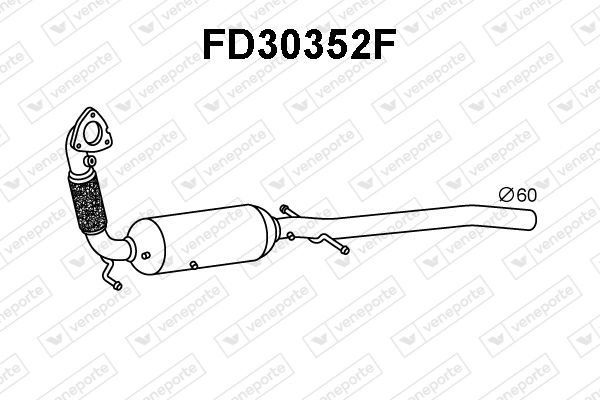 Ruß-/Partikelfilter, Abgasanlage Veneporte FD30352F von Veneporte