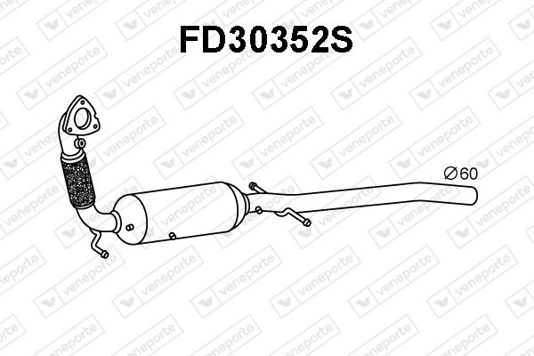 Ruß-/Partikelfilter, Abgasanlage Veneporte FD30352S von Veneporte