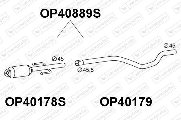 Ruß-/Partikelfilter, Abgasanlage Veneporte OP40889S von Veneporte