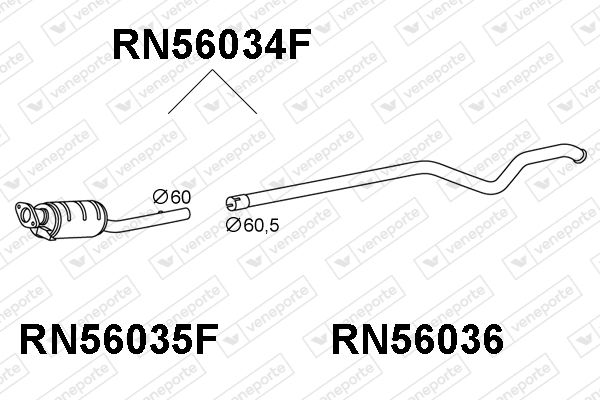 Ruß-/Partikelfilter, Abgasanlage Veneporte RN56034F von Veneporte