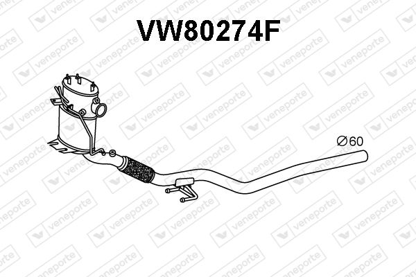 Ruß-/Partikelfilter, Abgasanlage Veneporte VW80274F von Veneporte