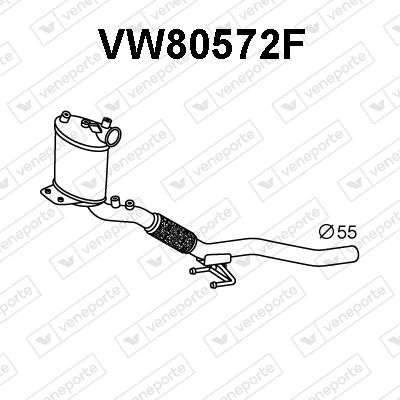 Ruß-/Partikelfilter, Abgasanlage Veneporte VW80572F von Veneporte