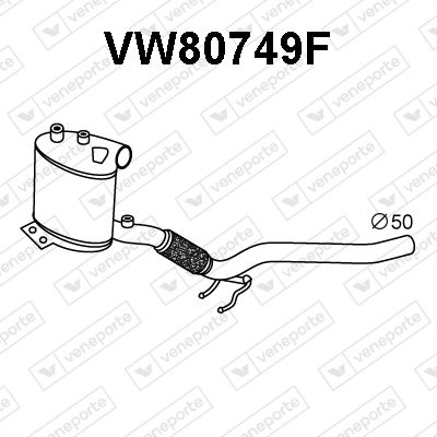 Ruß-/Partikelfilter, Abgasanlage Veneporte VW80749F von Veneporte