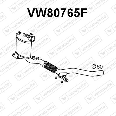 Ruß-/Partikelfilter, Abgasanlage Veneporte VW80765F von Veneporte