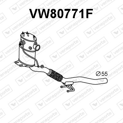 Ruß-/Partikelfilter, Abgasanlage Veneporte VW80771F von Veneporte