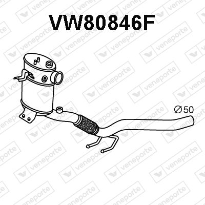 Ruß-/Partikelfilter, Abgasanlage Veneporte VW80846F von Veneporte