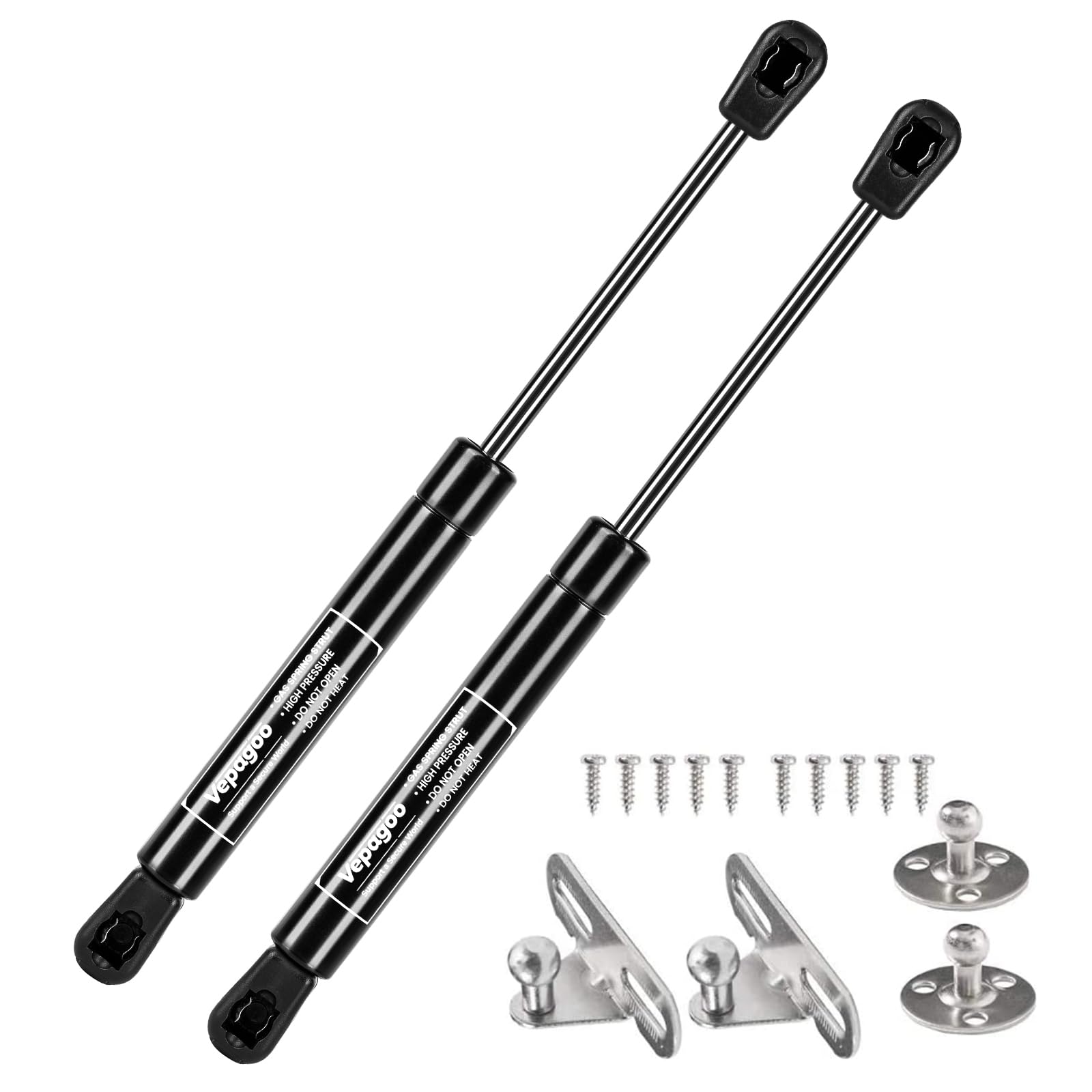 Vepagoo 250MM 45N/4.5KG. Gasfedern für Werkzeugkasten, Wohnmobil - Schranktüren, Speicherdeckel Strut Lift for Cabinet Door Tool Toy Box Lid, Set of 2 von Vepagoo