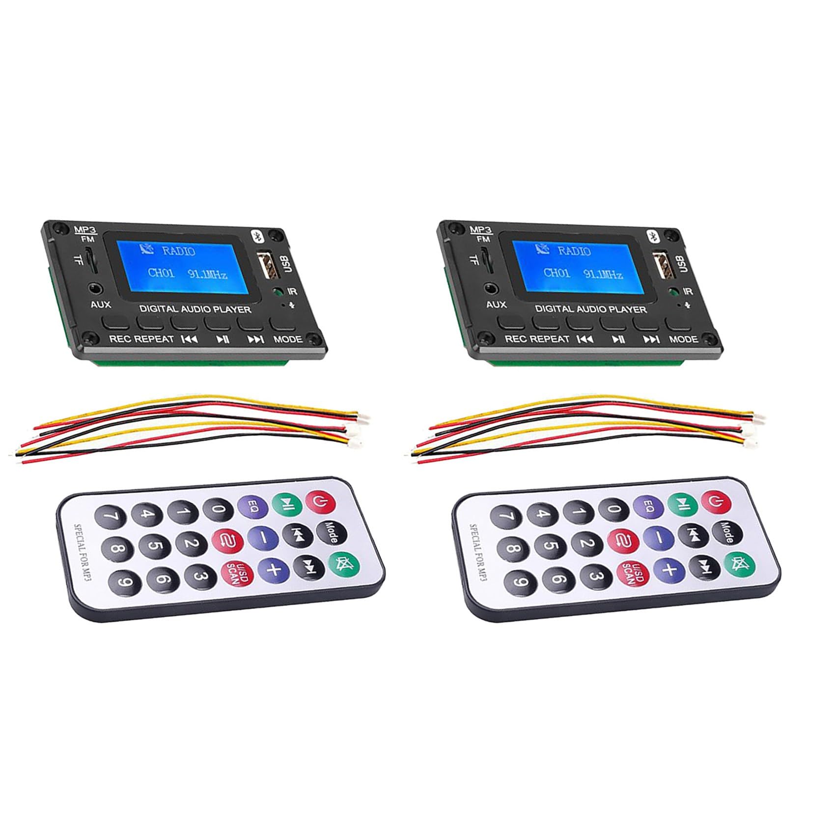 Verasail 2X Auto Bluetooth MP3 Decoder Board LCD Display MP3 Audio Modul Lautsprecher UnterstüTzung FM Radio AUX USB Dekodierung MP3 Player von Verasail