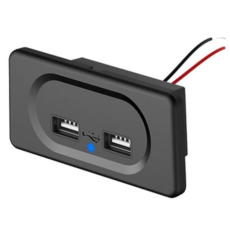 Verasail Fahrzeug DC5V / 3.1A Dual USB Ports Ladebuchse Modifikation ZubehöR für Auto Camping Boot Wohnmobil Wohnwagen von Verasail