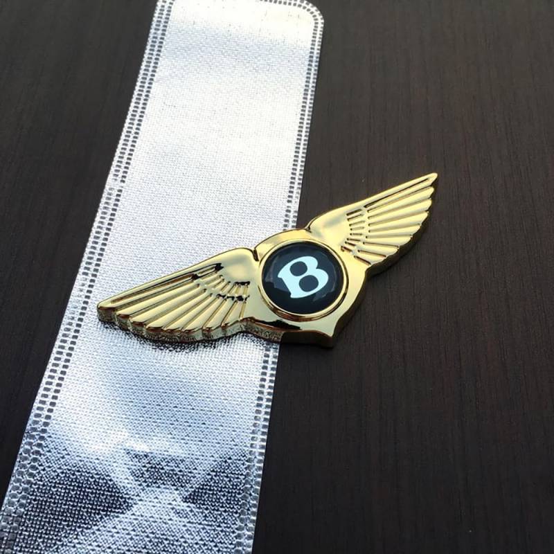 1 Stücke Auto Emblem Badge Aufkleber,Für Bentley Motors Limited Arnage Flying Spur Mulsanne Continental,ABS Boot Logo Badge Decoration Gift Sticker Wasserdicht Staubdicht Ersatzteile von VeroCh